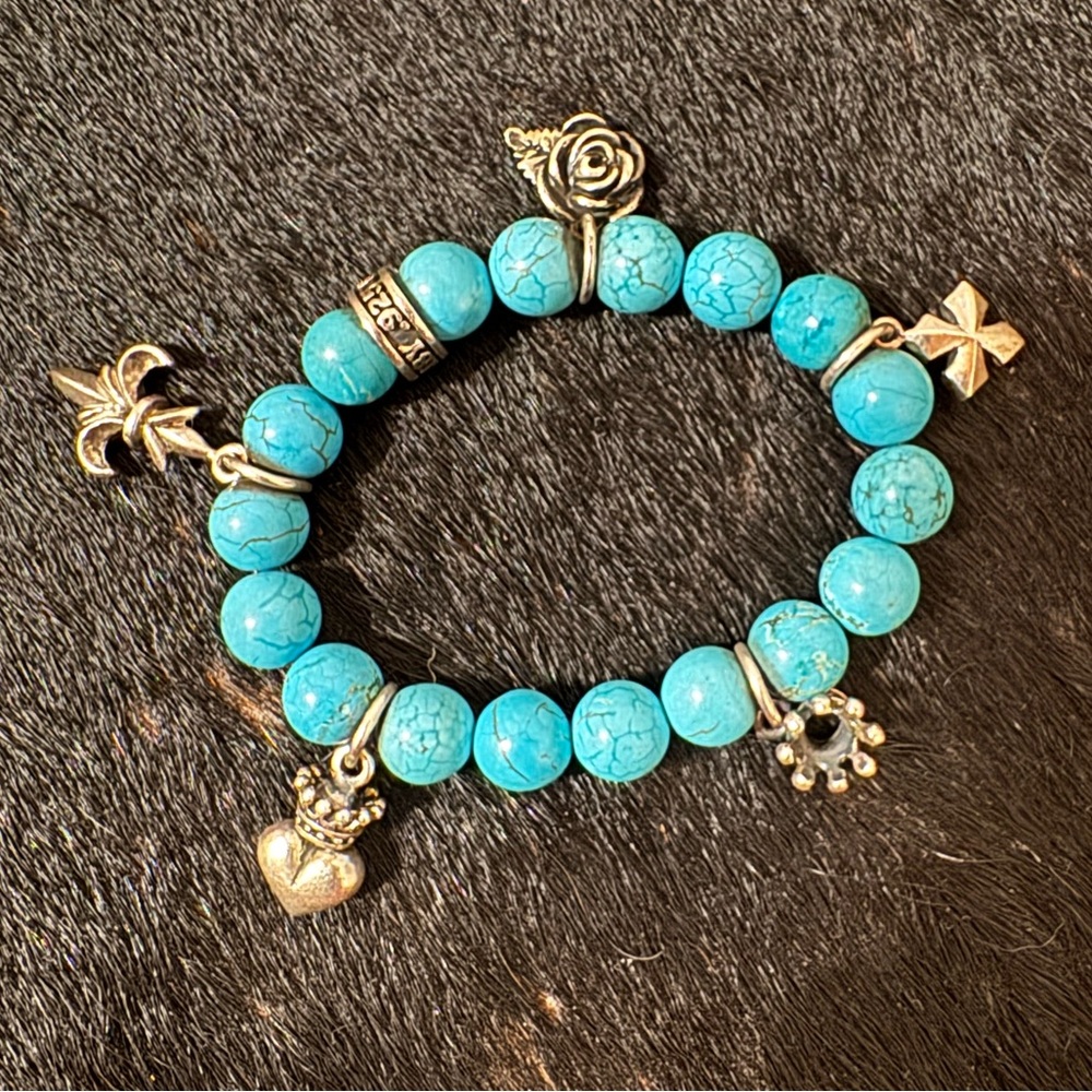 KING BABY TURQUOISE BEADED BRACELET